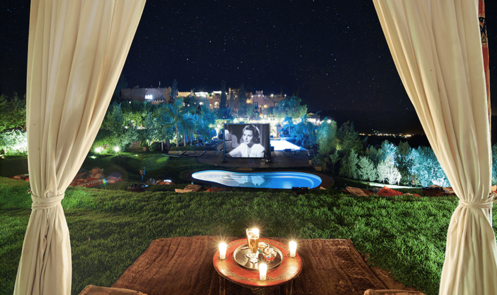 Cinema, Kasbah Tamadot, Morocco