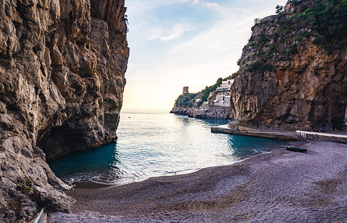 View of Marina di Praia, Praiano, Positano, Italy