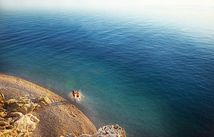 Beach at Sun Gardens Hotel Dubrovnik, Croatia