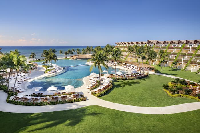 Pool close to the ambassadors suites at the Grand Velas Riviera Maya