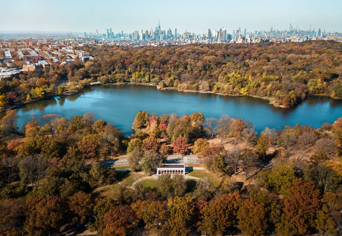 Aerial View of Prospect Park, Brooklyn
