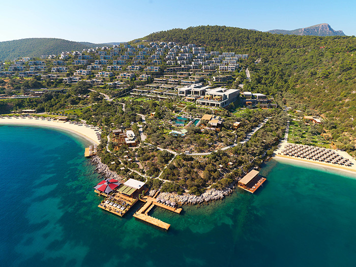 Aerial view of Mandarin Oriental Bodrum, Bodrum, Turkey