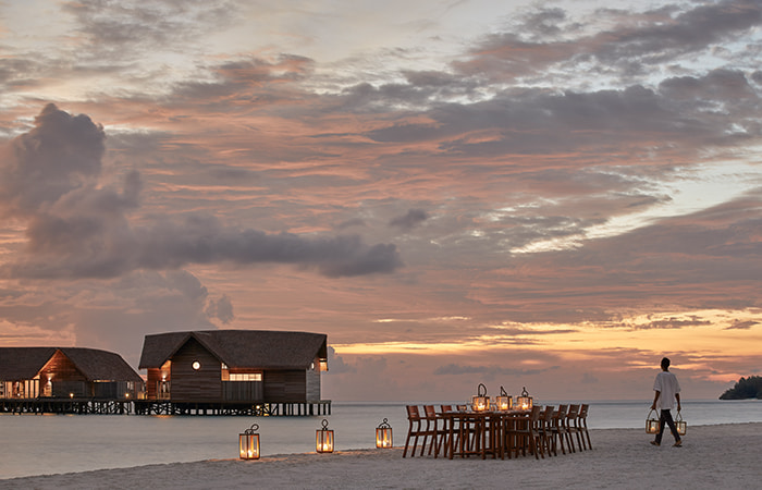 Sunset Beach Dinner at Como Cocoa Island, Maldives