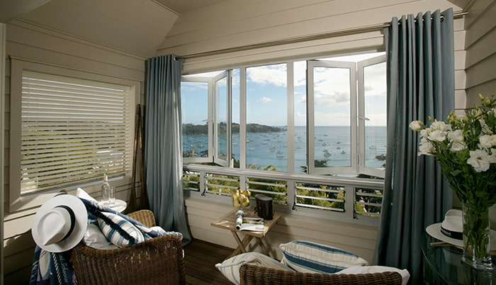 View from the Bridge Suite at The Boatshed Hotel, Waiheke Island, New Zealand