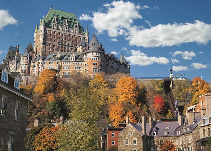 Exterior of Fairmont Le Château Frontenac, Canada 