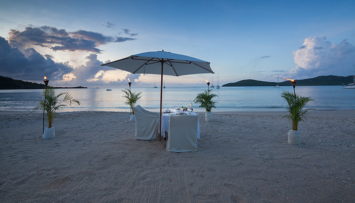 Private Beachfront Dinner at Hermitage Bay, Antigua