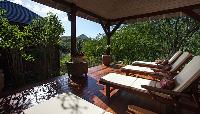 The Garden Spa pavilion at Hermitage Bay, Antigua