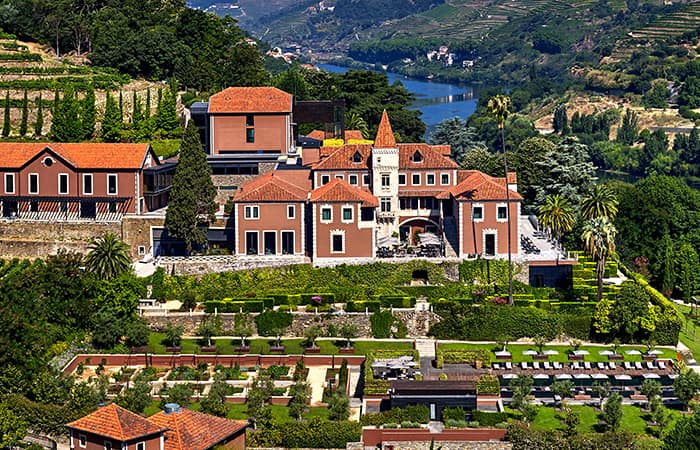 Aerial Shot of Six Senses Duoro Valley, Portugal