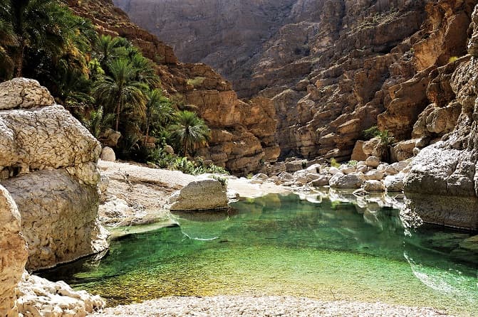Hike and Swim in Wadi Shab, Oman