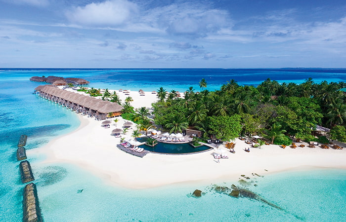 Aerial View of Constance Moofushi, Maldives