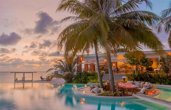 Restaurant Beside Pool Area at Amilla Fushi, Maldives