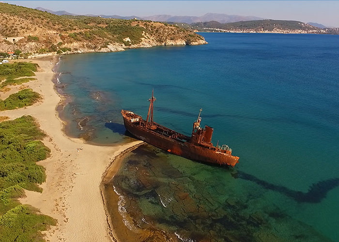 Agios Dimitrios shipwreck at Varas Beach, Paphos, Cyprus