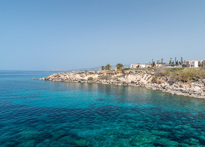 Vardas Beach on Chloraka coastline, Paphos, Cyprus