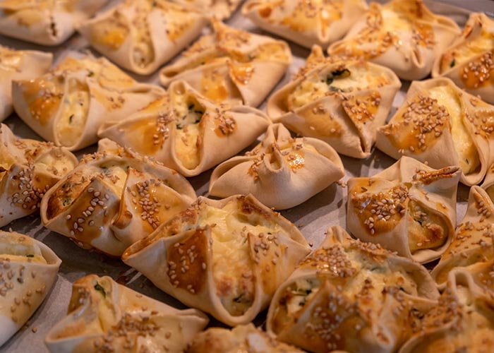 Kaltsounia traditional food of Crete island, Greece.