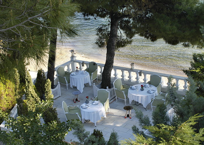 Outdoor restaurant at Danai Beach Resort & Villas, Halkidiki, Greece