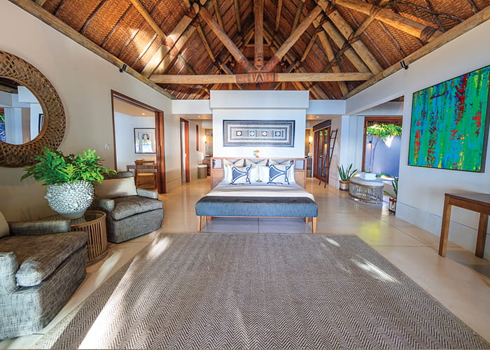 Interior of Sunset Villa at Kokomo Island, Fiji