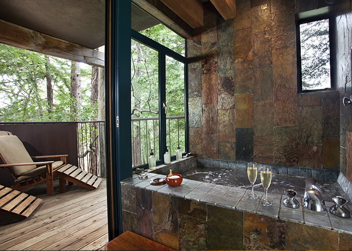 Private terrace of Butterfly Room at Post Ranch Inn, California, United States of America 