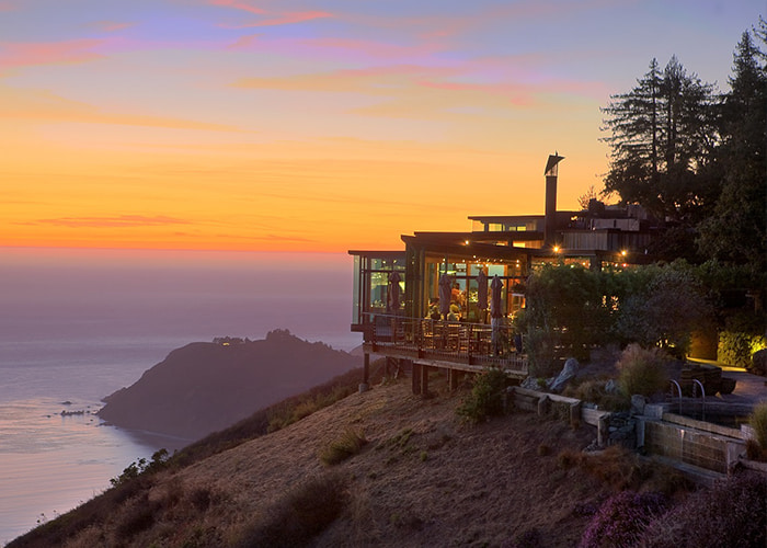 Cliff view of Post Ranch Inn, California, United States of America