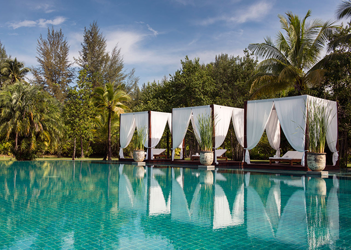 Pool area at The Sarojin, Khao Lak, Thailand