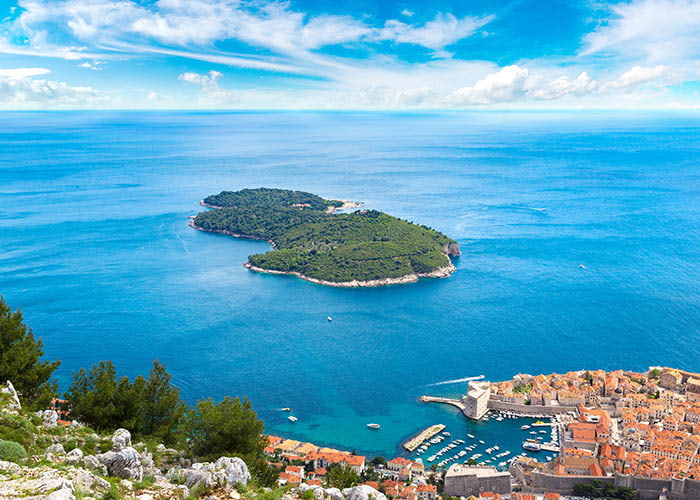 View of Lokrum Island, Croatia