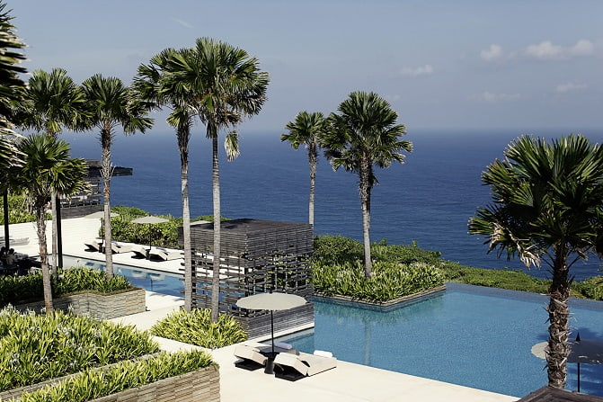 Main pool at Alila Villas Uluwatu resort in Bali