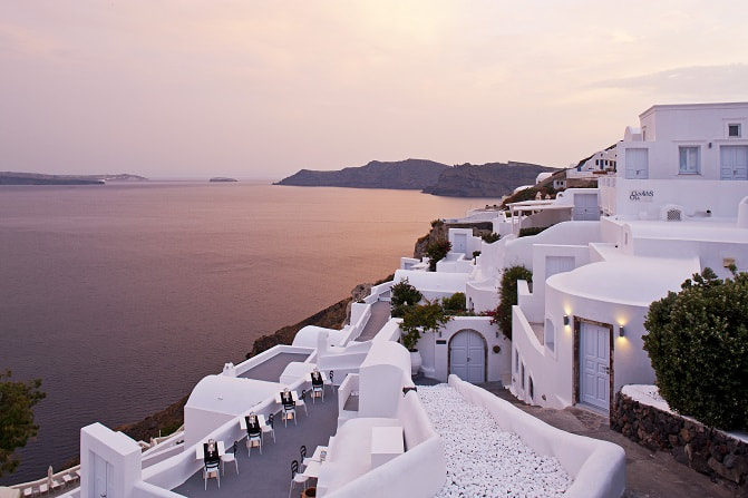 Clifftop view at Grace in Santorini