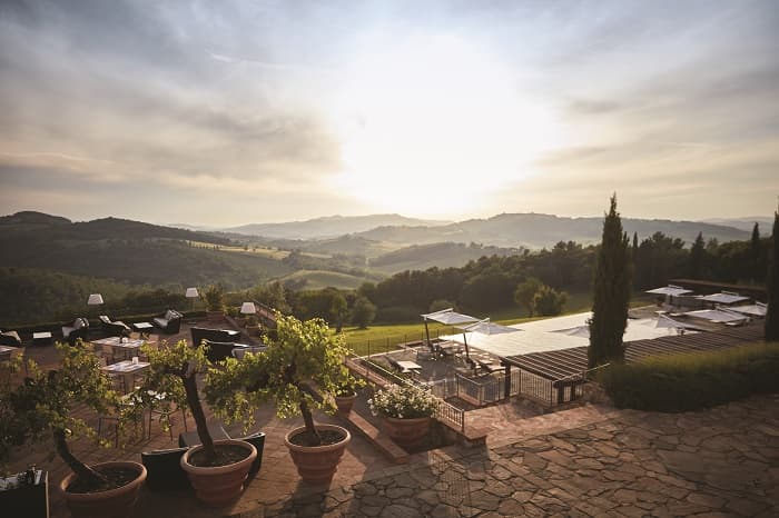 View from Castello di Casole, A Belmond Hotel, Tuscany 