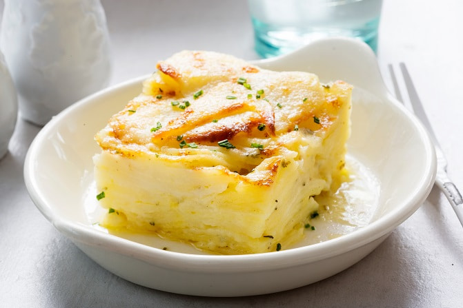 A dish of potato gratin