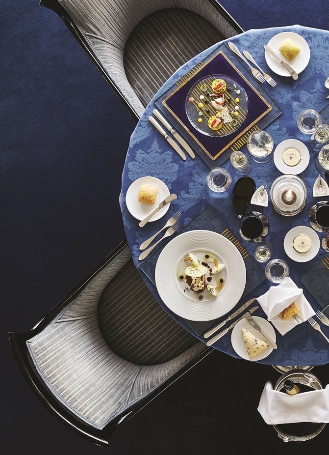 Table at William restaurant in Reid's Palace, Madeira