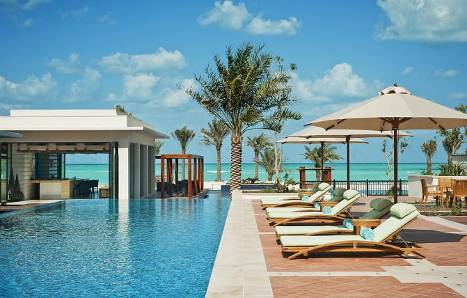 Pool at The St Regis Saadiyat Island Resort in Abu Dhabi.