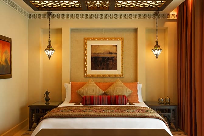Bedroom at the The St Regis Saadiyat Island Resort in Abu Dhabi.