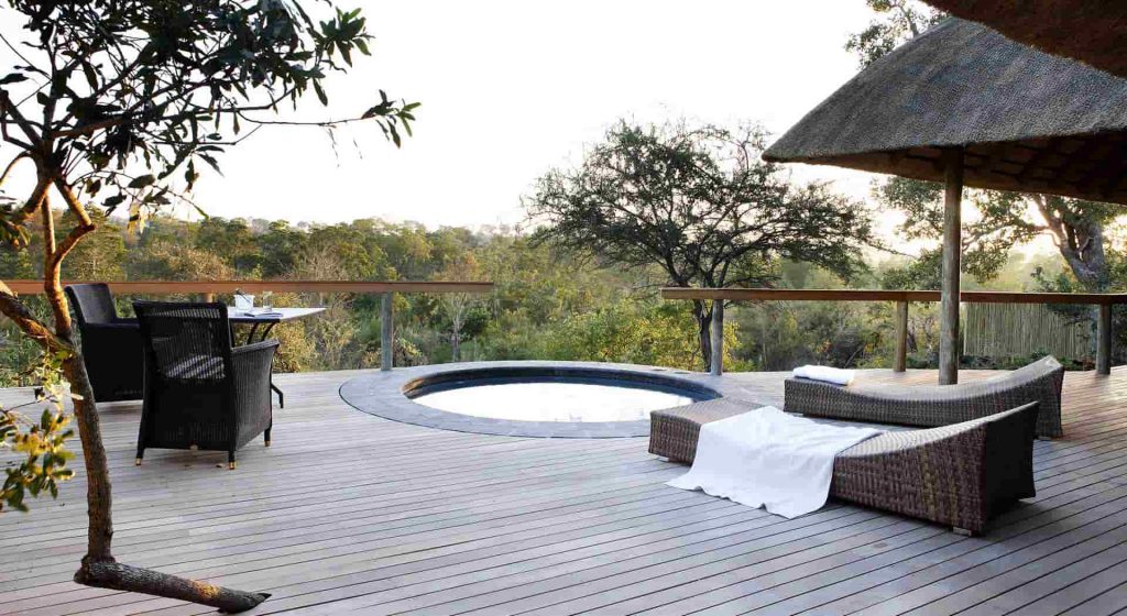 Exterior deck at Londolozi Private Game Reserve, South Africa