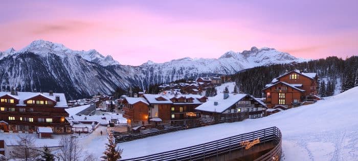 Exterior Courchevel village in the French Alps