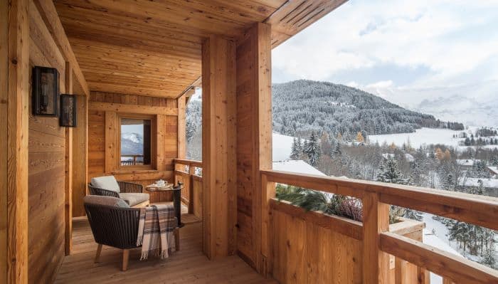 Private terrace at Four Seasons Hotel Megève