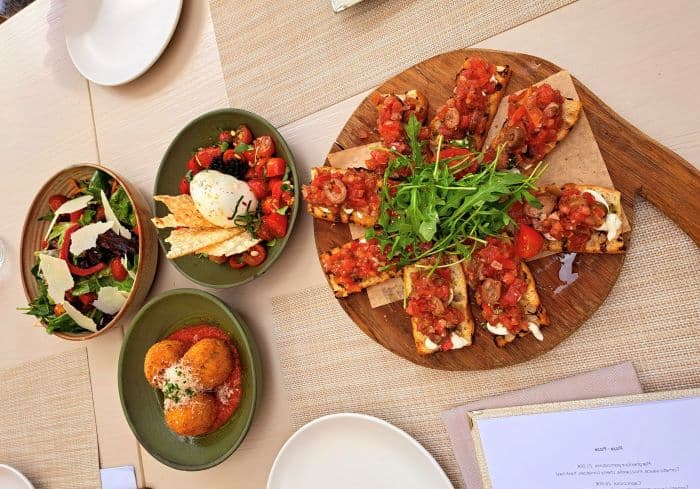 Selection of antipasti at Macaroni Restaurant