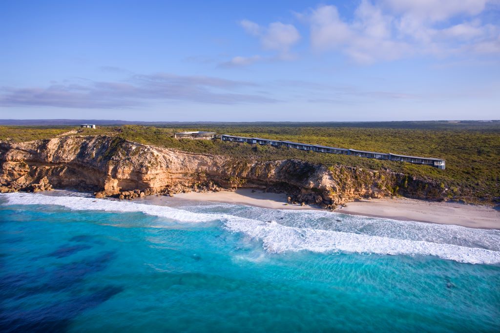 Exterior Southern Ocean Lodge.