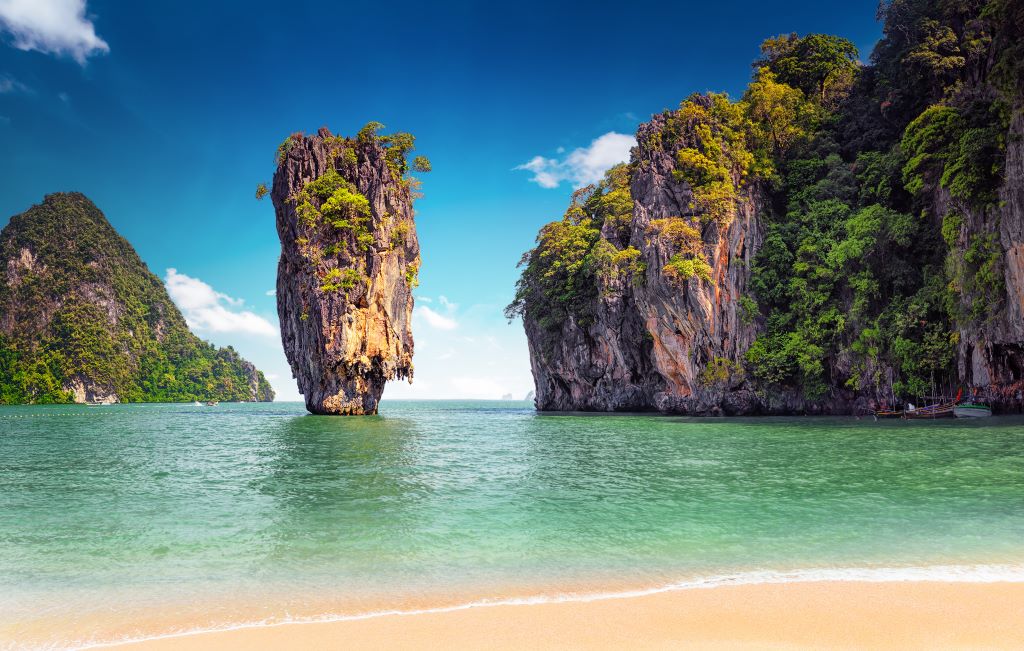 Limestone karsts in Thailand. 