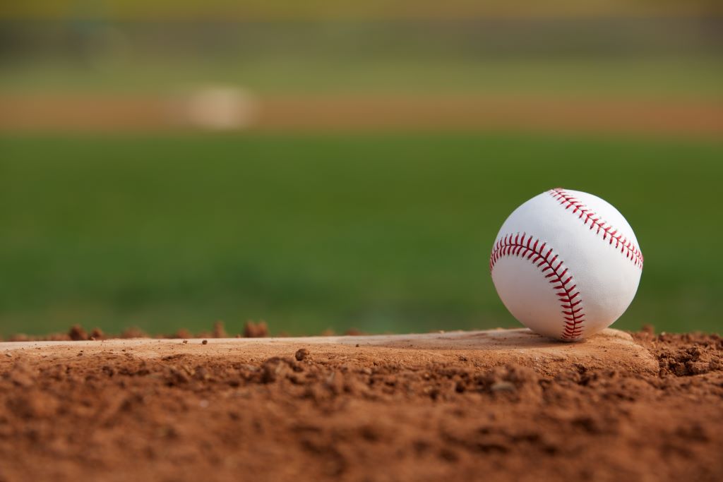 Baseball on field