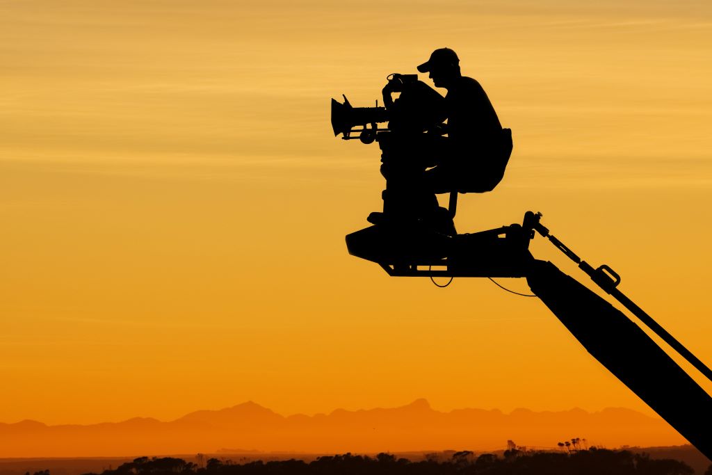 Silhouette of camera man 