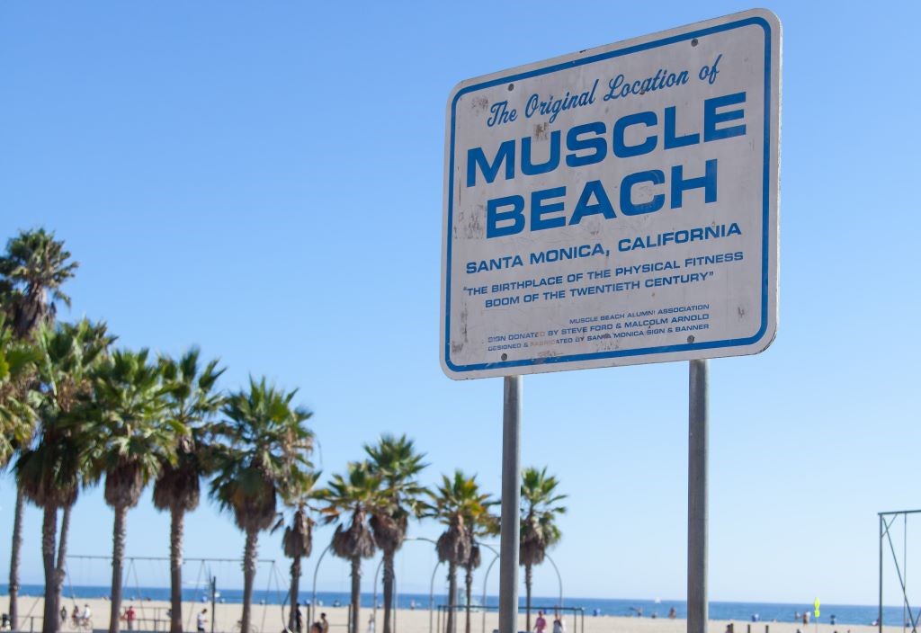 Sign for Original Muscle Beach, Santa Monica