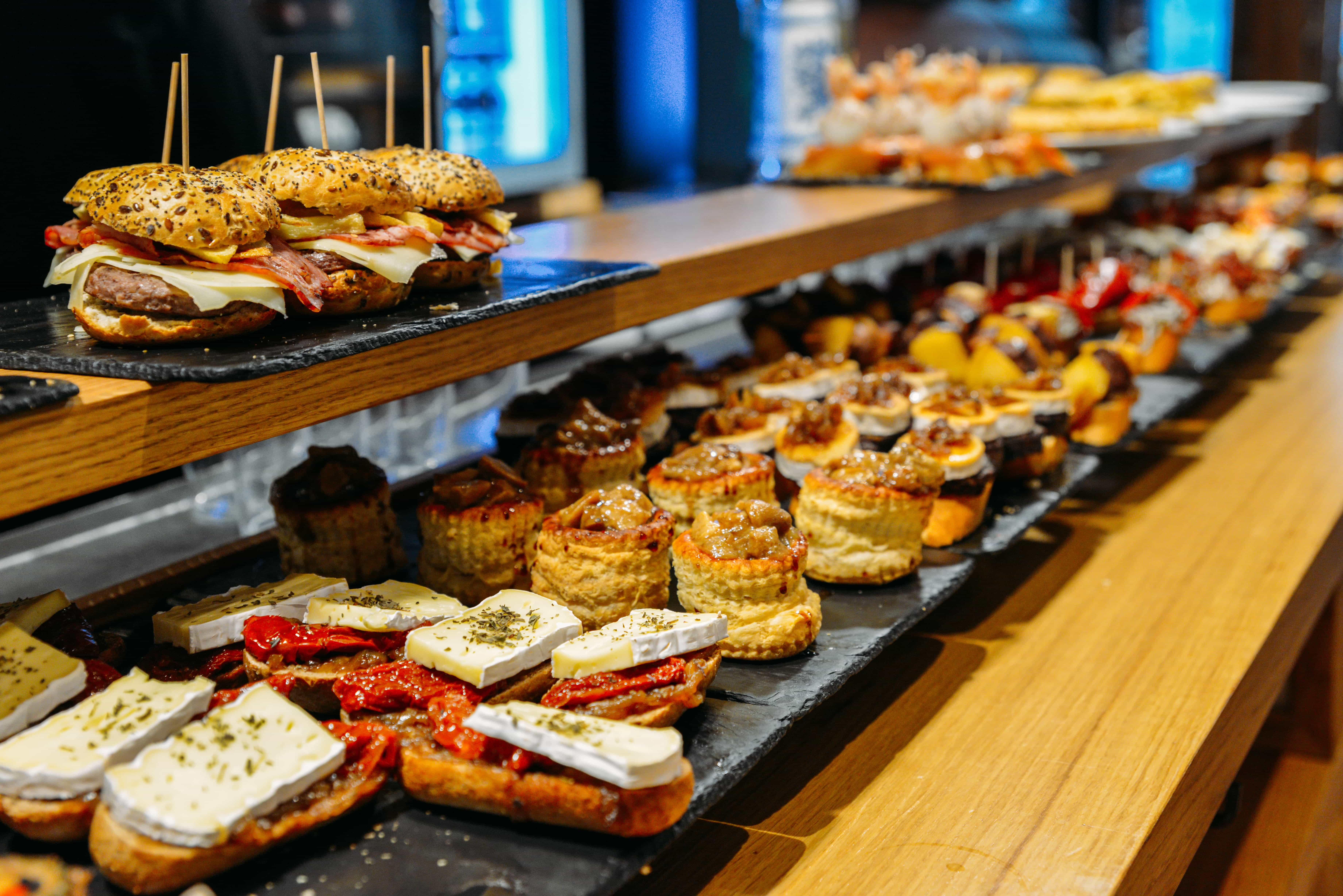 Pintxos spread, San Sebastian.