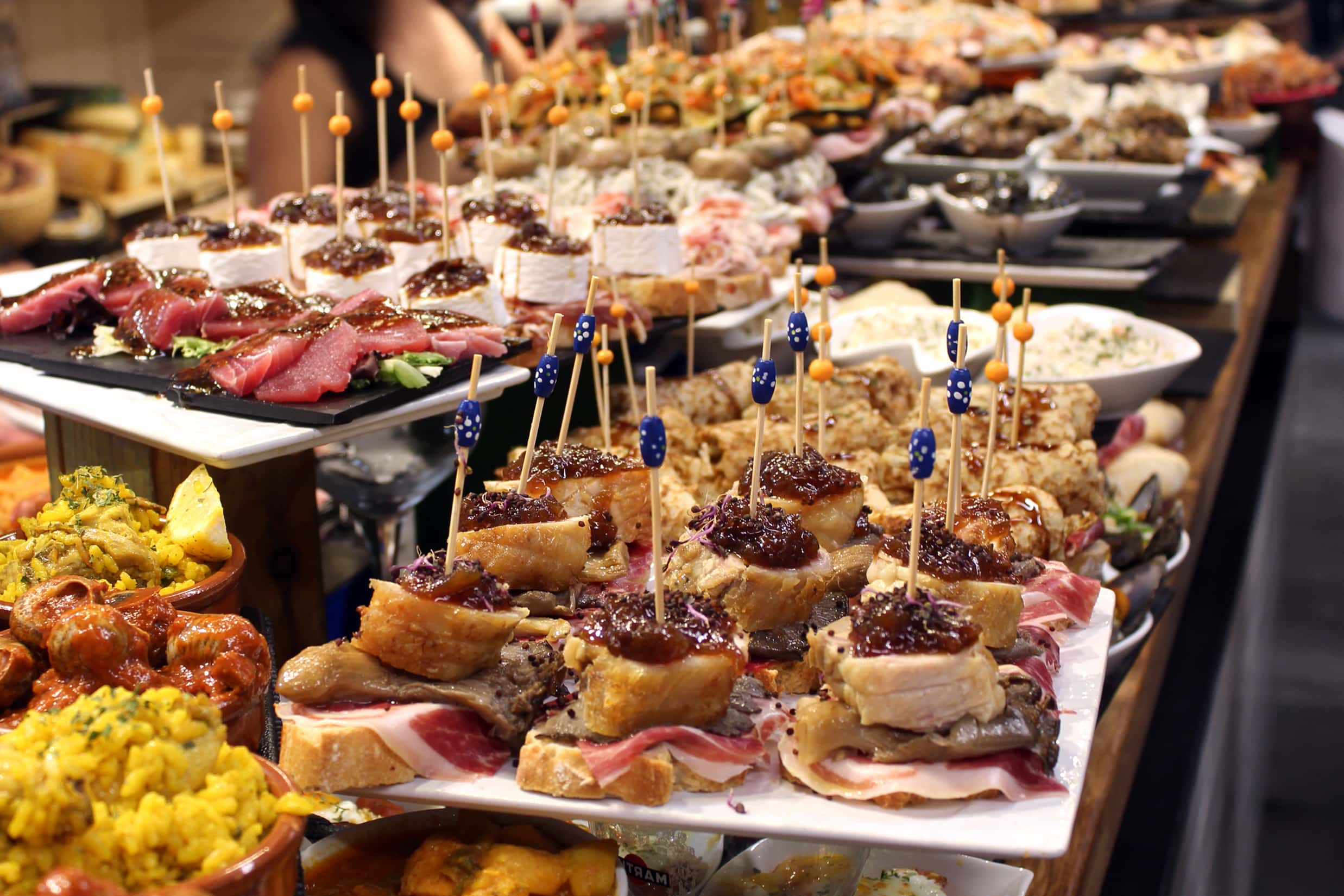 Pintxos spread, Bilbao