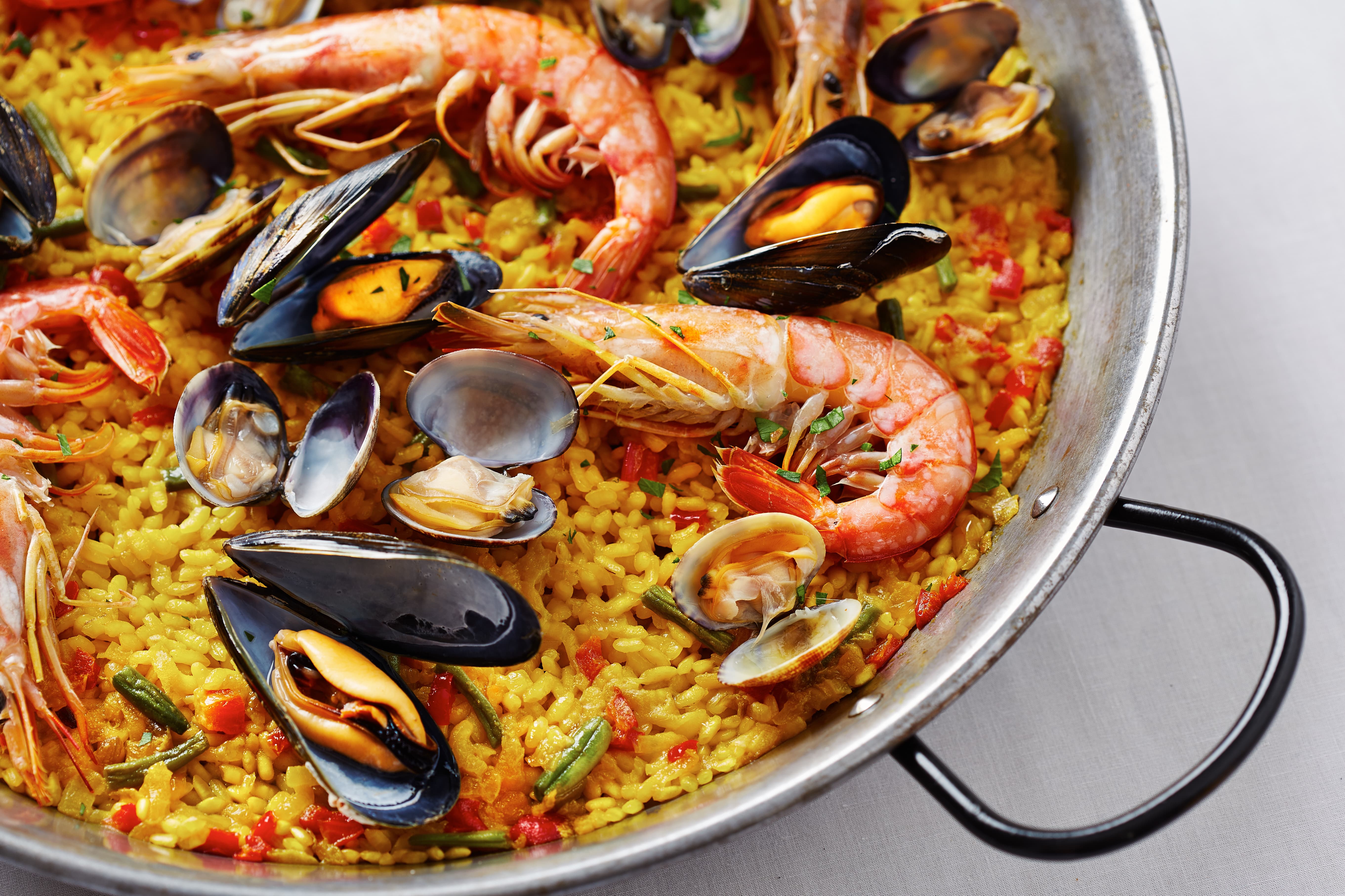 Famed paella, first created in Valencia